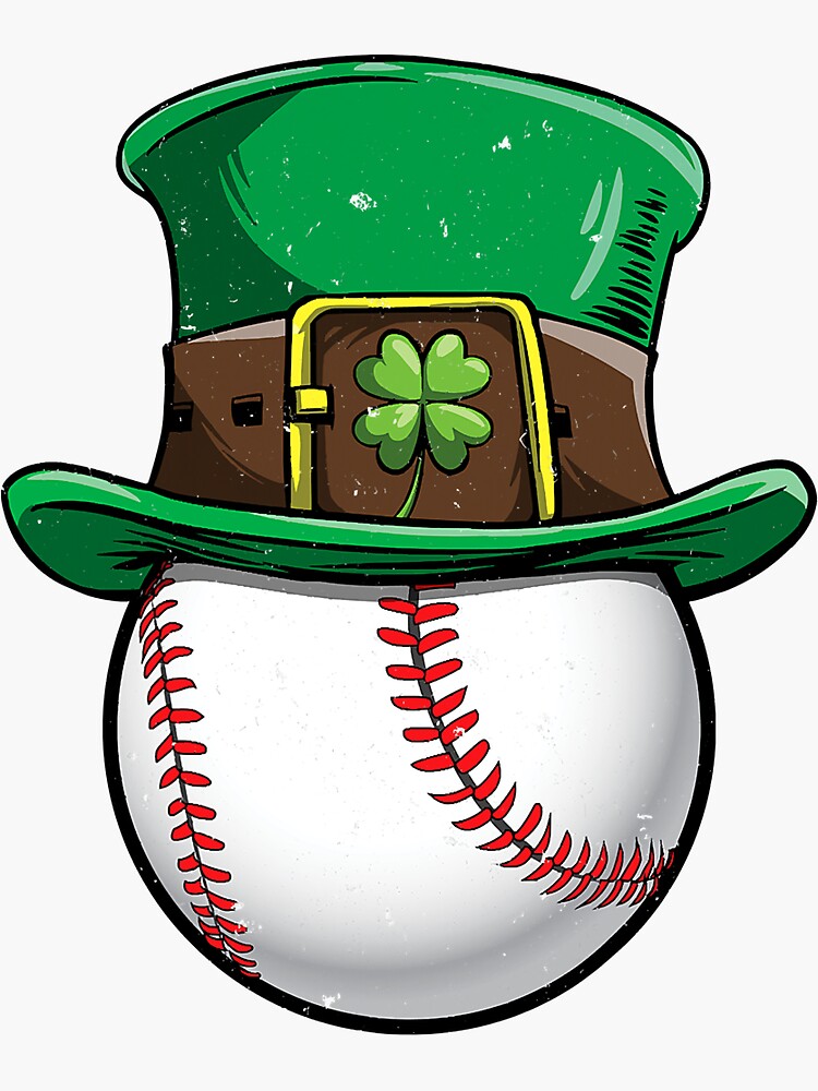 Baseball St Patricks Day Boys Men Ball Leprechaun Catcher | Sticker