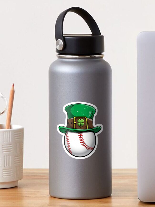 Baseball St Patricks Day Boys Men Ball Leprechaun Catcher | Sticker