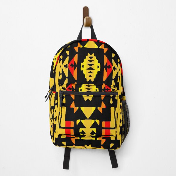Item preview, Golden Yellow / Fire Color / Black Native American Blanket Print designed and sold by JMWCD.