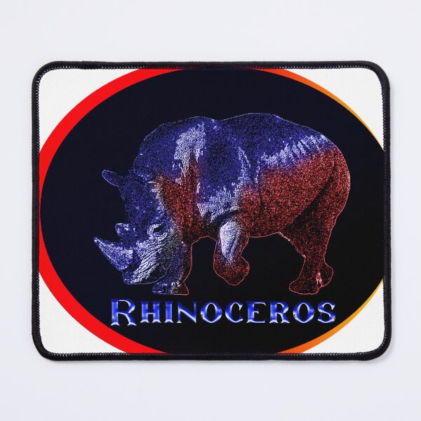 Item preview, Blue and red shedding rhinoceros designed and sold by Bigrow.