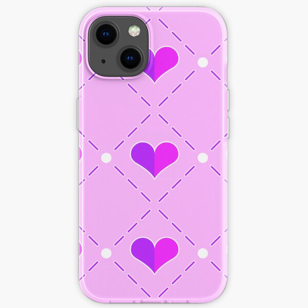 Purple Heart Stripes Pattern iPhone Soft Case