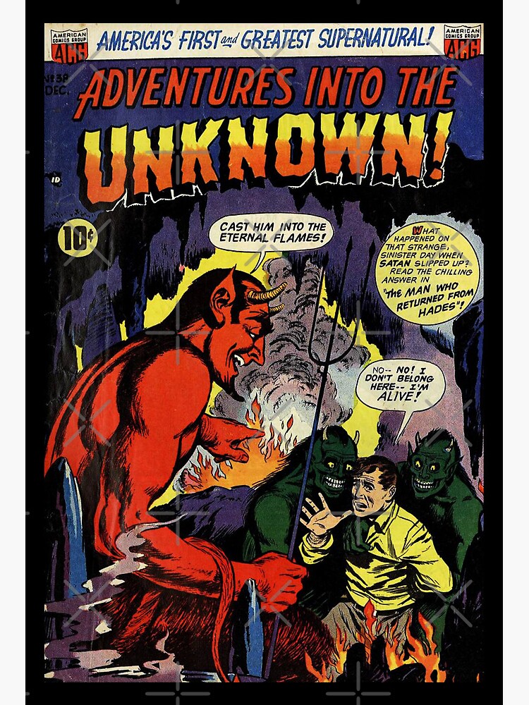 Adventures into the Unknown No. 38 Vintage Retro Comic Book Cover