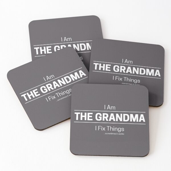 Item preview, Funny DIY Grandma Quote Saying, I Am The Grandma, I Fix Things White Text designed and sold by hjsmith.