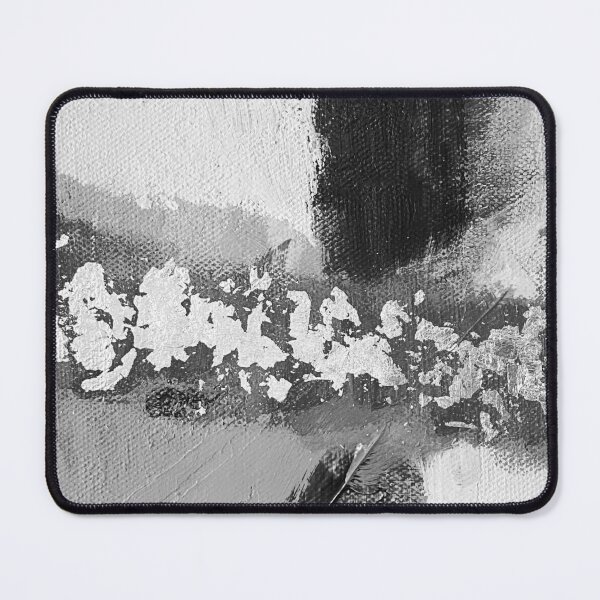 Item preview, Silver black and white gray lines abstract painting designed and sold by Marilena Strambu.