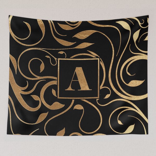 Item preview, Golden floral letter A  designed and sold by andiB.
