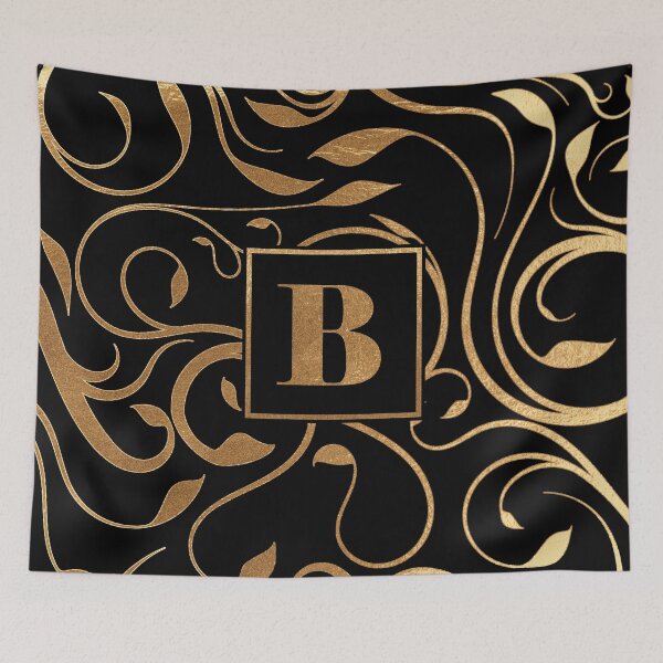Item preview, Golden floral letter B designed and sold by andiB.