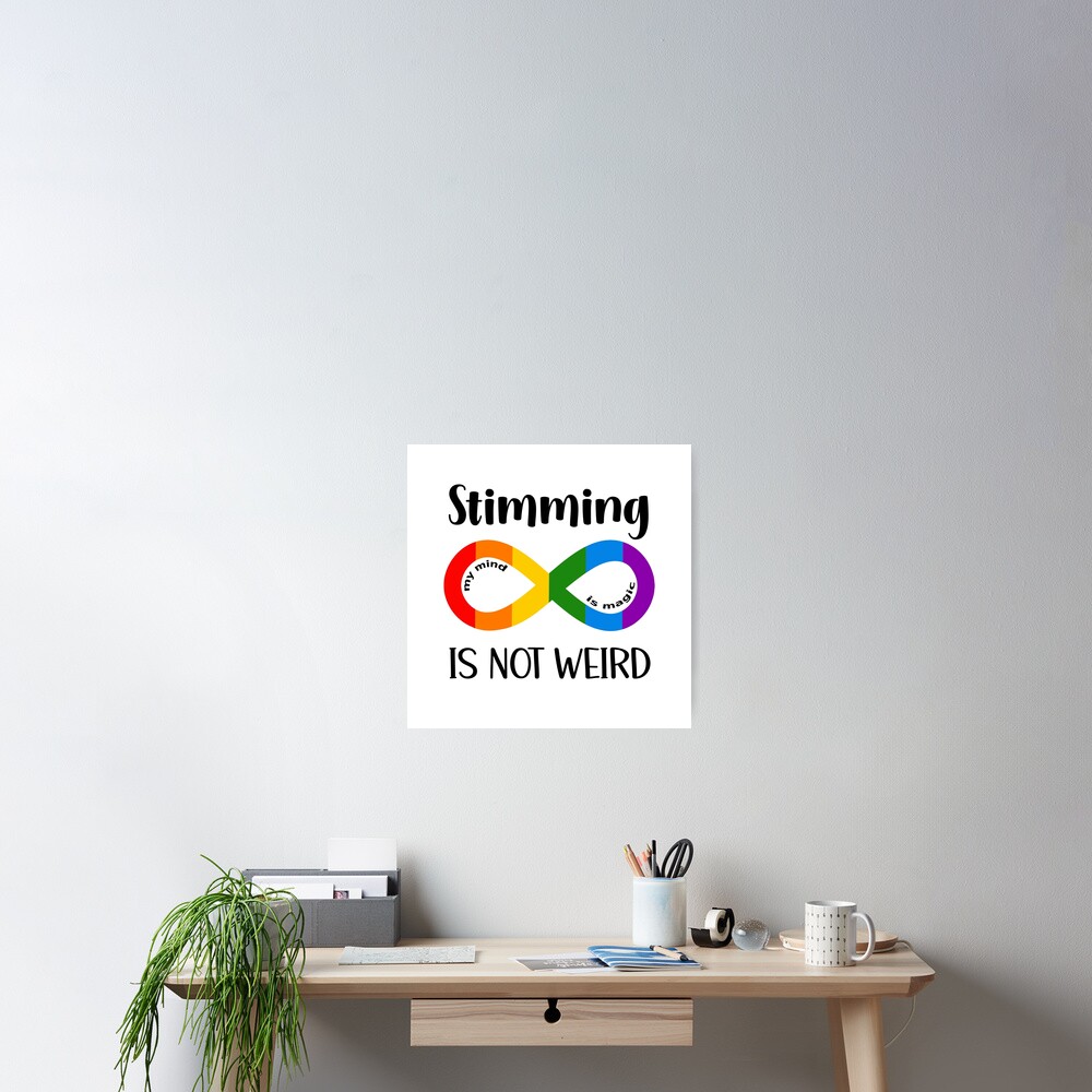 "Autism Stimming Hand Flapping Stim Sensory Processing" Poster by Nakikej Redbubble