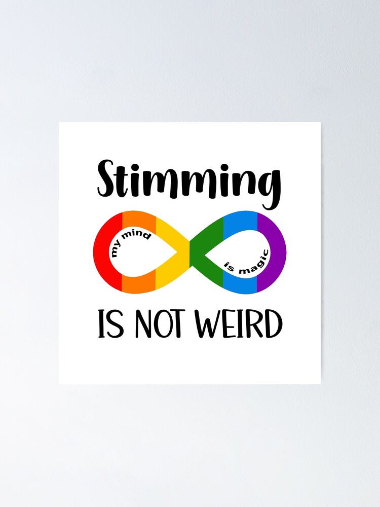 "Autism Stimming Hand Flapping Stim Sensory Processing" Poster by Nakikej Redbubble