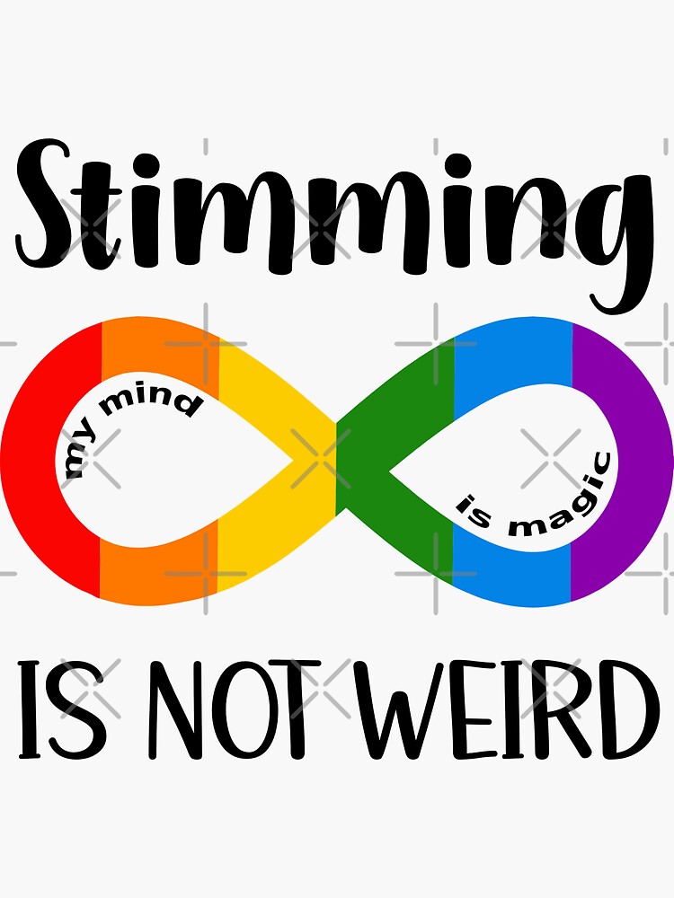 "Autism Stimming Hand Flapping Stim Sensory Processing" Sticker by
