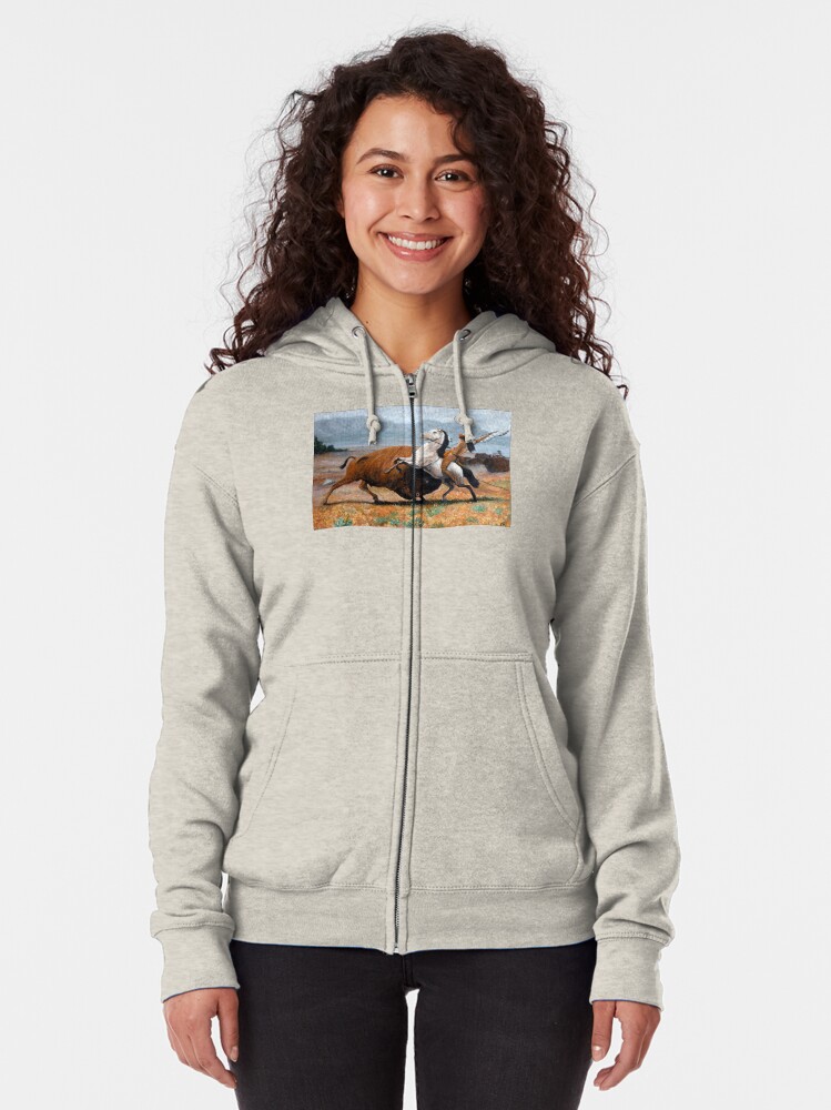 Alternate view of Buffalo Hunt Zipped Hoodie