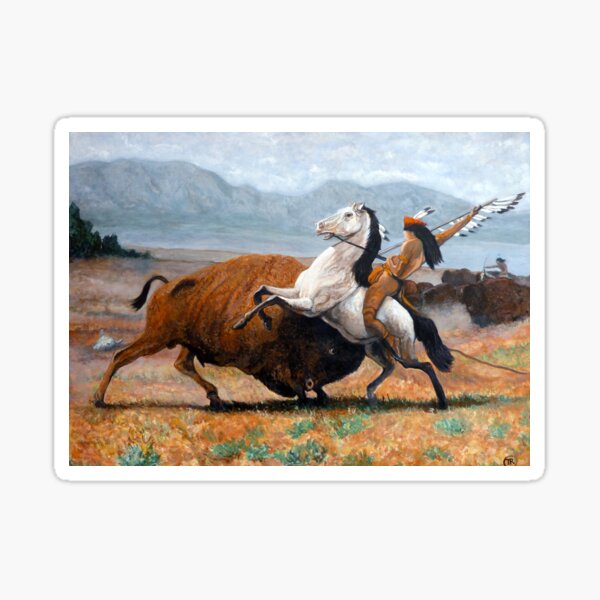 Buffalo Hunt Sticker