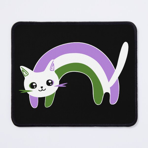 Item preview, Subtle Genderqueer Cat. genderqueer  cats. genderqueer kitty designed and sold by tiredandbored.