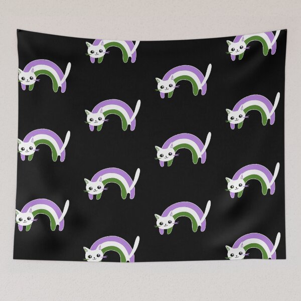 Item preview, Subtle Genderqueer Cat. genderqueer  cats. genderqueer kitty designed and sold by tiredandbored.