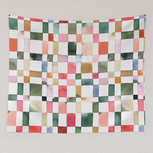 Item preview, Spring Summer Checkerboard - Green and Red Checkered Print designed and sold by ninoladesign.