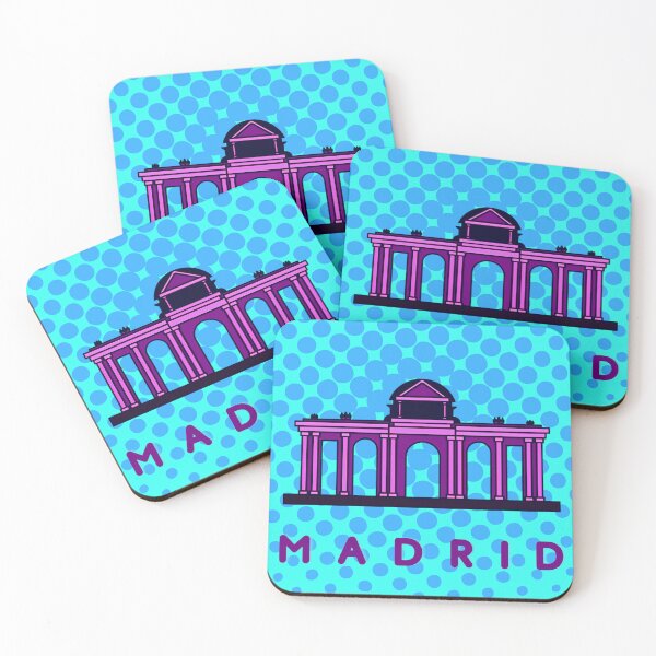 Item preview, Madrid Travel Pop Art - Vintage Poster Design - Retro Urban Architecture Original Art designed and sold by MrGiftee.