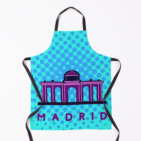 Item preview, Madrid Travel Pop Art - Vintage Poster Design - Retro Urban Architecture Original Art designed and sold by MrGiftee.