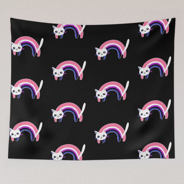 Item preview, Subtle Genderfluid Cat. genderfluid  cats. genderfluid kitty designed and sold by tiredandbored.