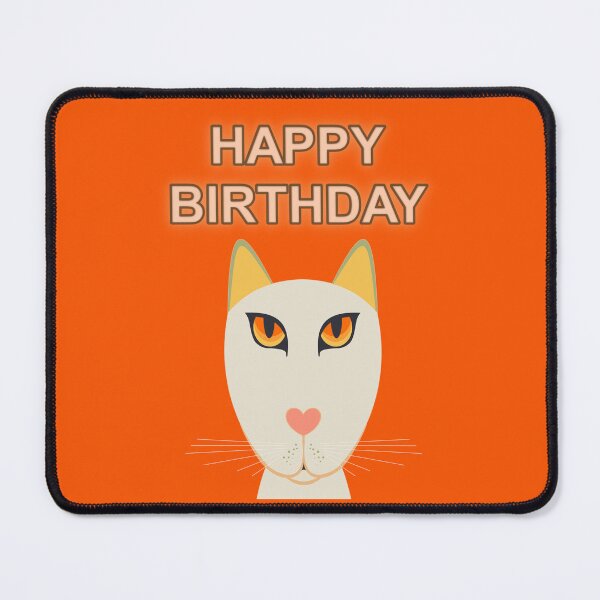 Item preview, HAPPY BIRTHDAY CAT ORANGE designed and sold by Jean Gregory Evans.