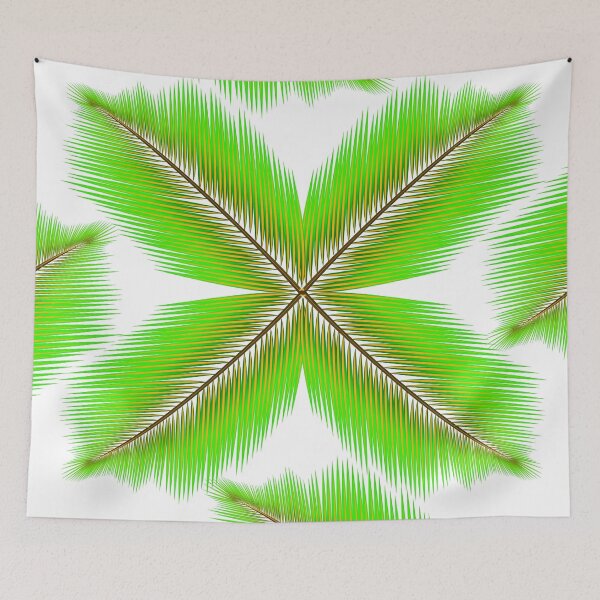 Item preview, Green coconut leaf pattern designed and sold by Bigrow.
