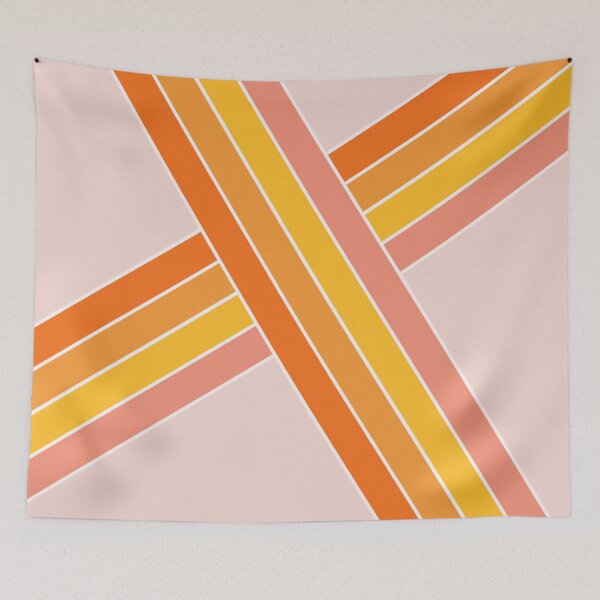 Item preview, Pink, yellow and orange retro stripes designed and sold by BattaAnastasia.