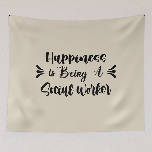 Item preview, Happiness Is Being A Social Worker - Funny Social Worker Quote Gift Idea For Men and Womens designed and sold by Mmmm3344.