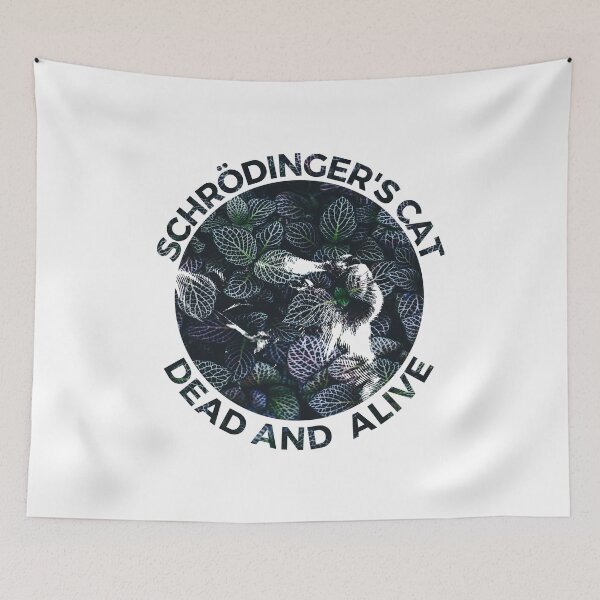 Item preview, Schrödinger's cat Dead and Alive- Cat in Leaves-Science designed and sold by Creative Life.