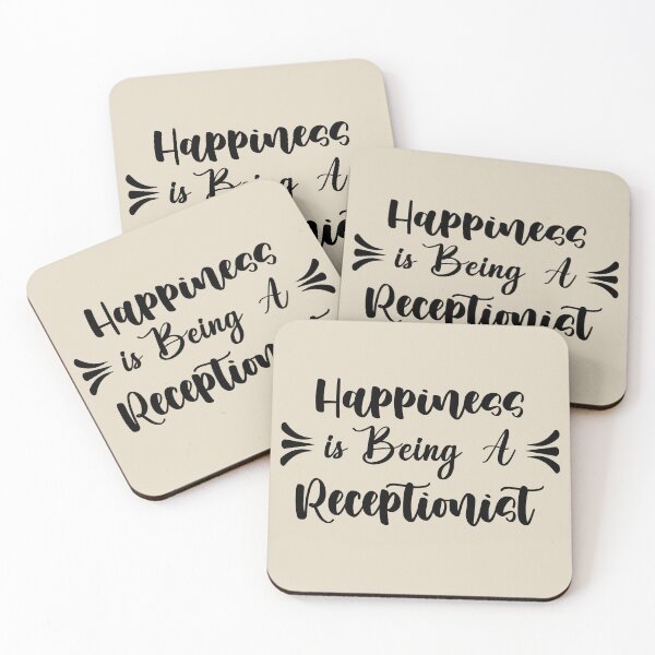 Item preview, Happiness Is Being A Receptionist - Funny Receptionist Quote Gift Idea For Men and Womens designed and sold by Mmmm3344.
