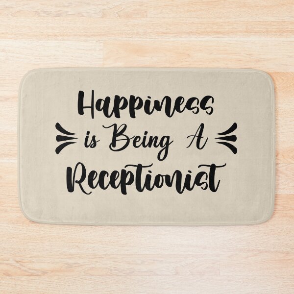 Item preview, Happiness Is Being A Receptionist - Funny Receptionist Quote Gift Idea For Men and Womens designed and sold by Mmmm3344.