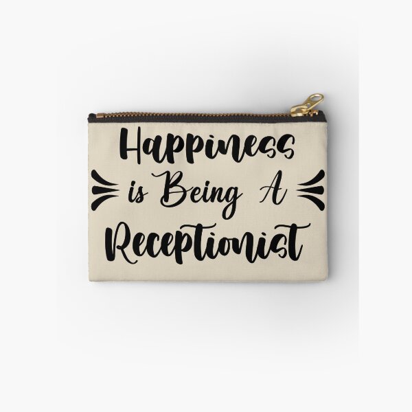 Item preview, Happiness Is Being A Receptionist - Funny Receptionist Quote Gift Idea For Men and Womens designed and sold by Mmmm3344.