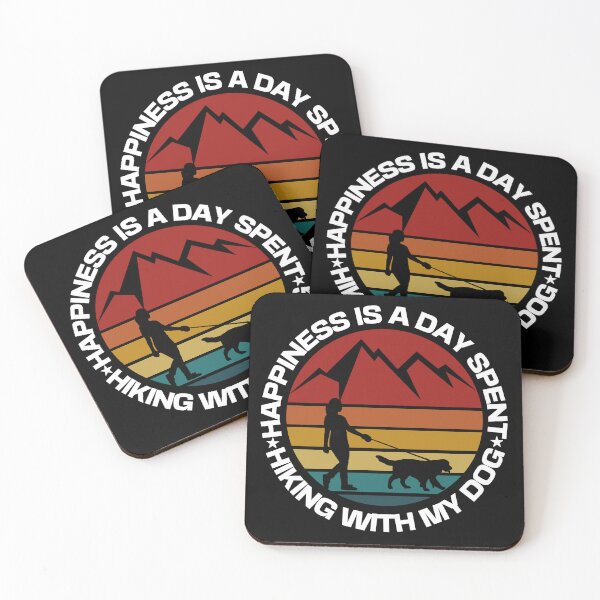 Item preview, Happiness is a day spent hiking with my dog designed and sold by TeyMank.