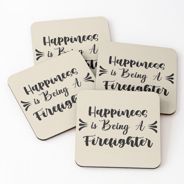 Item preview, Happiness Is Being A Firefighter - Funny Firefighter Quote Gift Idea For Men and Womens designed and sold by Mmmm3344.