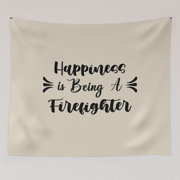 Item preview, Happiness Is Being A Firefighter - Funny Firefighter Quote Gift Idea For Men and Womens designed and sold by Mmmm3344.