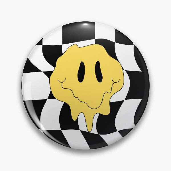 Item preview, Trippy distorted smiley face and checkers designed and sold by thehappylot.