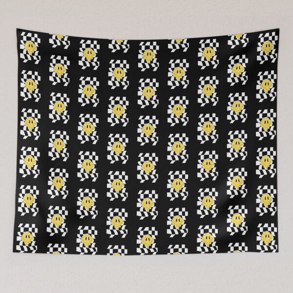 Item preview, Trippy distorted smiley face and checkers designed and sold by thehappylot.