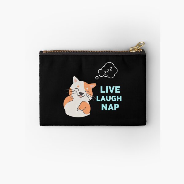 Item preview, Live Laugh Nap - Black And Blue Simple Font - Funny Meme Sarcastic Satire designed and sold by ExploreTheStore.