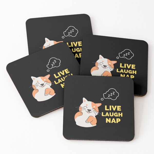 Item preview, Live Laugh Nap - Black And Yellow Simple Font - Funny Meme Sarcastic Satire designed and sold by ExploreTheStore.