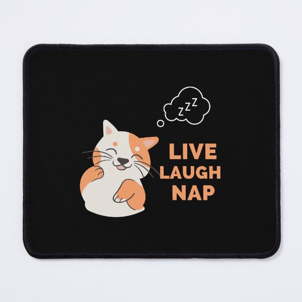 Item preview, Live Laugh Nap - Black And Peach Simple Font - Funny Meme Sarcastic Satire designed and sold by ExploreTheStore.