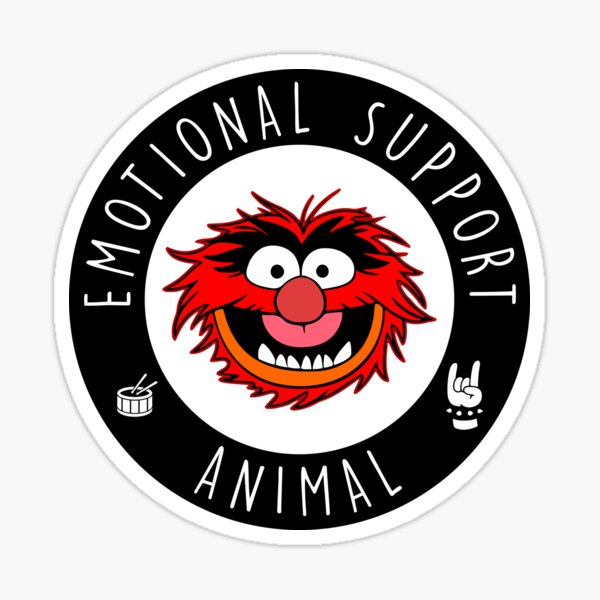 Muppets Animal | Emotional Support Animal Drummer Sticker
