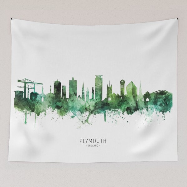Item preview, Plymouth England Skyline designed and sold by ArtPrints.