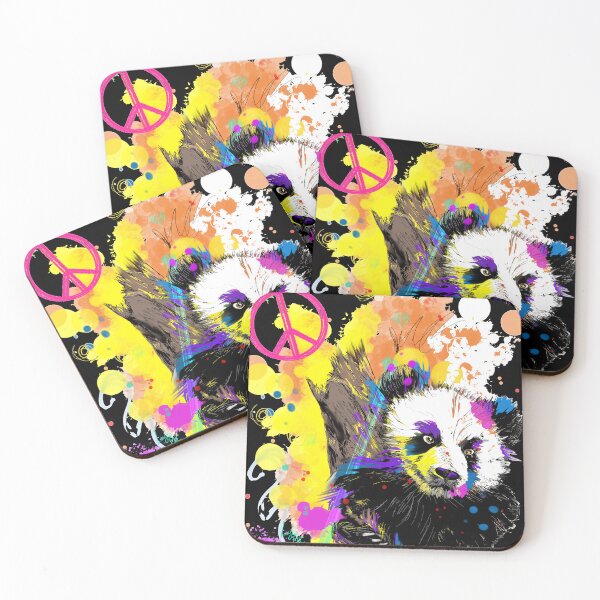 Item preview, Raibow bright Panda watercolor designed and sold by Layla Art.