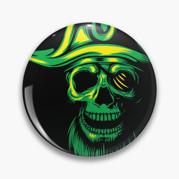 Item preview, green pirate skull mens t shirts designed and sold by designsmaster99.
