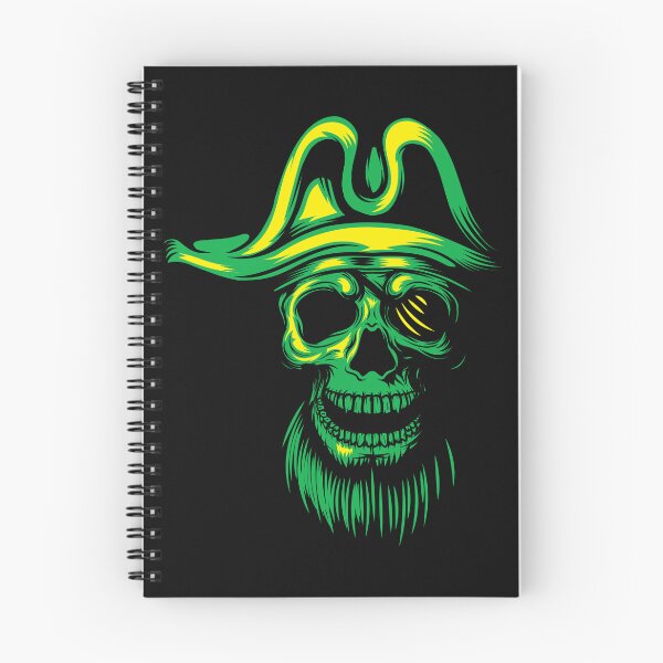 Item preview, green pirate skull mens t shirts designed and sold by designsmaster99.