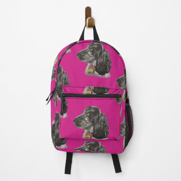Item preview, Cocker Spaniel Portrait on Red/Pink designed and sold by Labradoodlesetc.