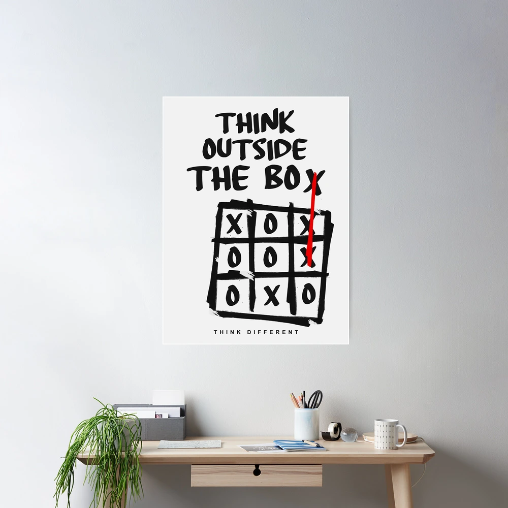 Think Outside The Box Entrepreneur Motivation Think Different | Poster