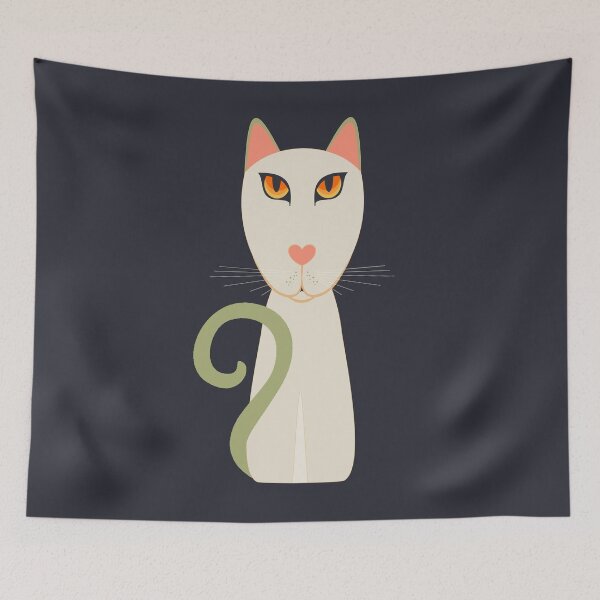 Item preview, CAT WITH QUESTION MARK TAIL designed and sold by Jean Gregory Evans.