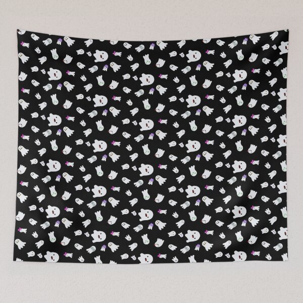 Item preview, spooky pattern full of ghosts  designed and sold by Lustrid.