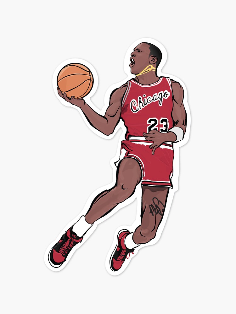 Michael Jordan #23 Bulls Jersey  Sticker for Sale by Lumared