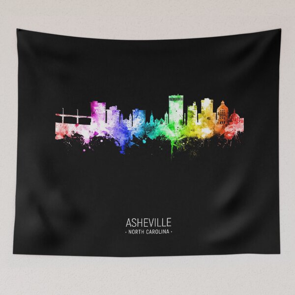 Item preview, Asheville North Carolina Skyline designed and sold by ArtPrints.