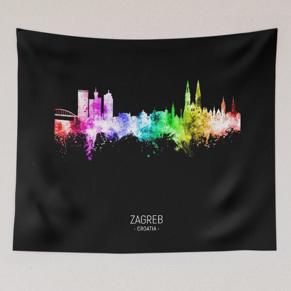 Item preview, Zagreb Croatia Skyline designed and sold by ArtPrints.