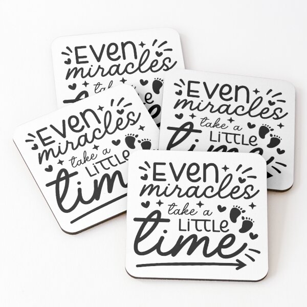Item preview, Even Miracles Take a Little Time - Pregnancy announcement - Motivational - Try to conceive designed and sold by NightGleam.